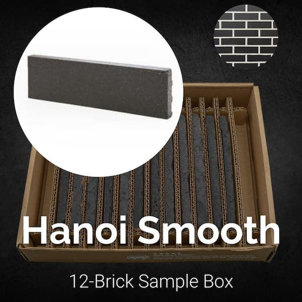 Sample Box Hanoi Smooth Thin Brick 7.625 in. x 2.25 in. x 0.5 in.