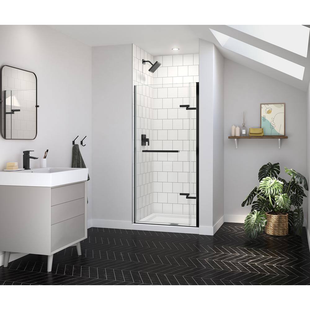 Reveal Sleek 35.5 in. W x 71.5 in. H Pivot Frameless Alcove Shower Door in Matte Black price history on PriceWatchPro