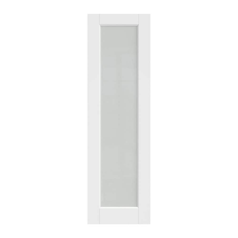 26 in. x 80 in. 1-Lite Frosted Glass Solid Core White Primed MDF Paintable Interior Door Slab No Hardware Included price history on PriceWatchPro
