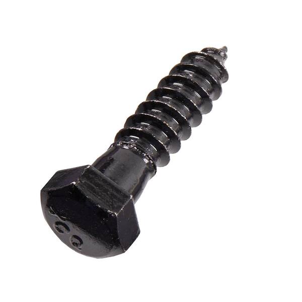 Deckmate 1/2 in. x 2 in. Black Deck Bolts Exterior Hex Lag Screw (25 Per Pack) 815180 The Home