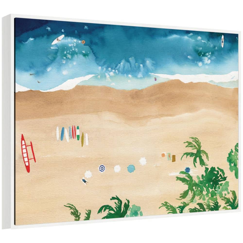 "Sylvie ""A Day of Play Vibrant"" by Janet Meinke Lau Beach Framed Art Print 32 in. x 42 in." price history on PriceWatchPro