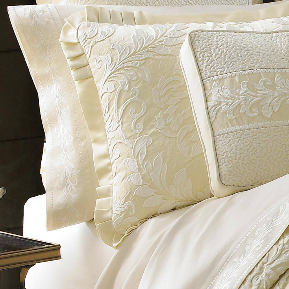 Ivory King French Provincial Comforter Set with Tucks