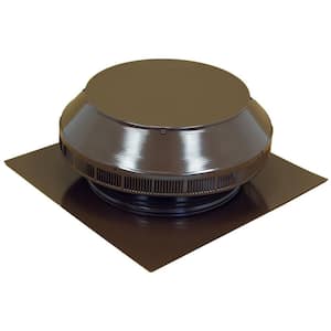 Pop Vent 113 NFA 12 in. Dia Aluminum Roof Louver Exhaust Vent in Brown Finish