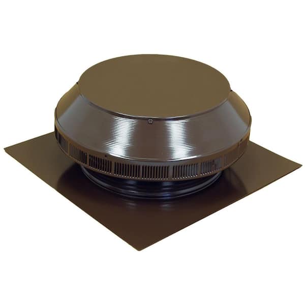 Active Ventilation Pop Vent 113 NFA 12 in. Dia Aluminum Roof Louver Exhaust Vent in Brown Finish
