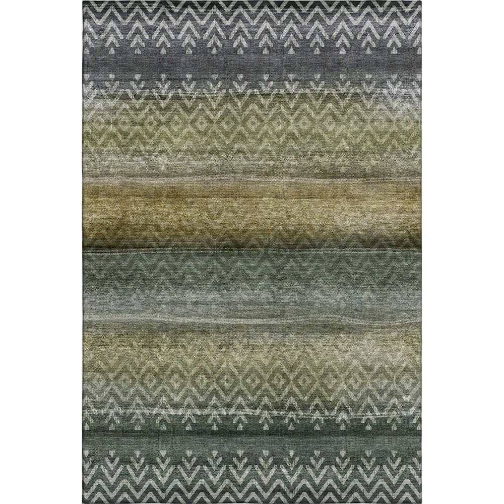 Mayfield Premium Machine Washable Abstract AMF2042 Green 10 ft. x 14 ft. Area Rug price history on PriceWatchPro