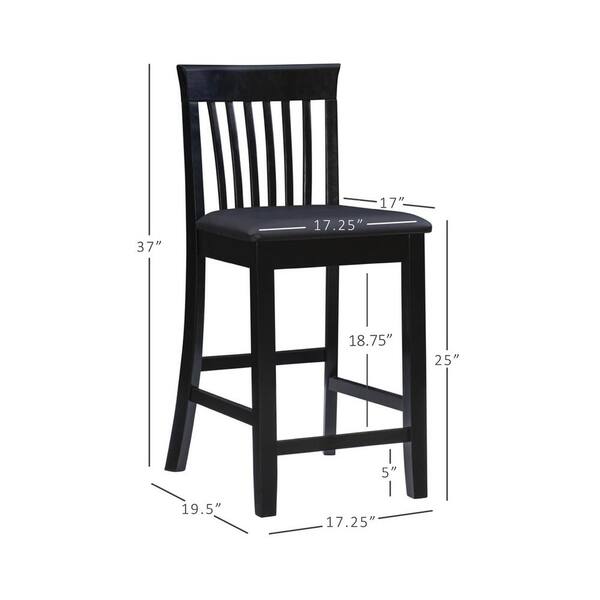 Linon Home Decor Groovi 24 In Black, Craftsman Bar Stool And Table Setup Instructions
