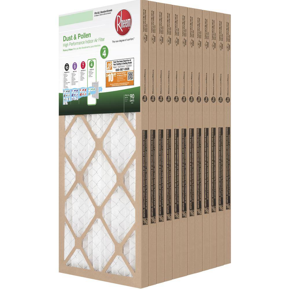 Have a question about Rheem 14 x 24 x 1 Basic Household Pleated MERV 8 -  FPR 4 Air Filter (12-pack)? - Pg 3 - The Home Depot