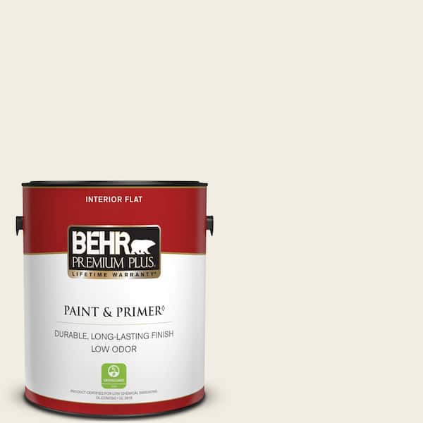 BEHR PREMIUM PLUS 1 gal. Home Decorators Collection #HDC-WR14-1 Flurries Flat Low Odor Interior Paint & Primer
