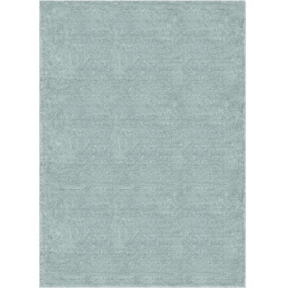 Green Polypropylene 4 ft. x 6 ft. Solid Color Indoor Area Rug