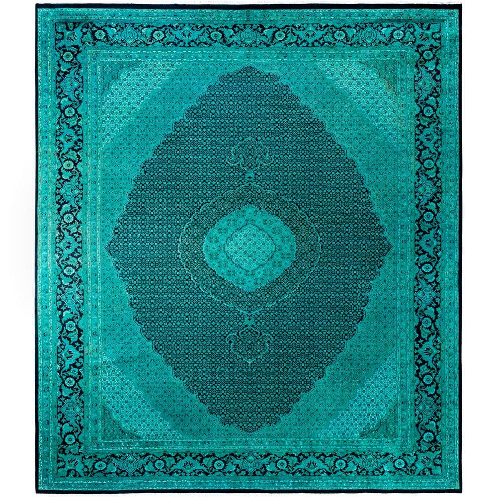 Fine Vibrance Green 10 X 14 Hand-Knotted Wool Indoor Area Rug price history on PriceWatchPro