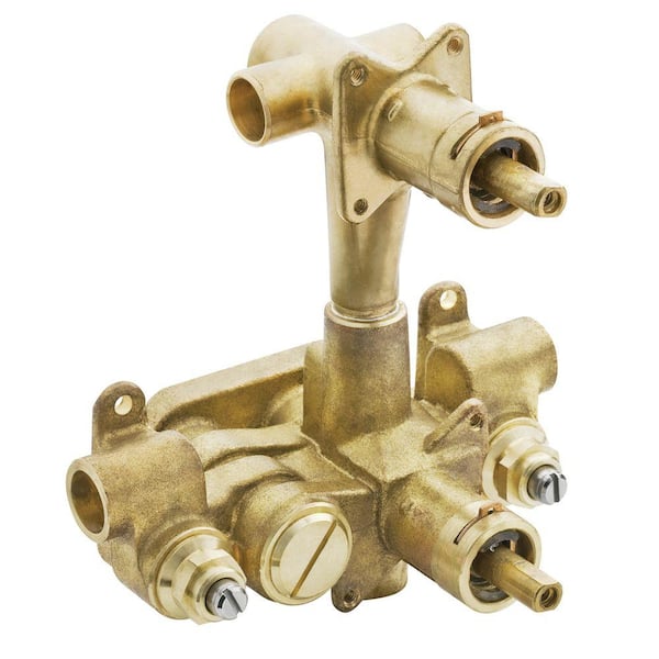 MOEN Moentrol Pressure-Balancing Volume-Control 3-Function Transfer Shower Valve with Stops - 1/2 in. CC Connection