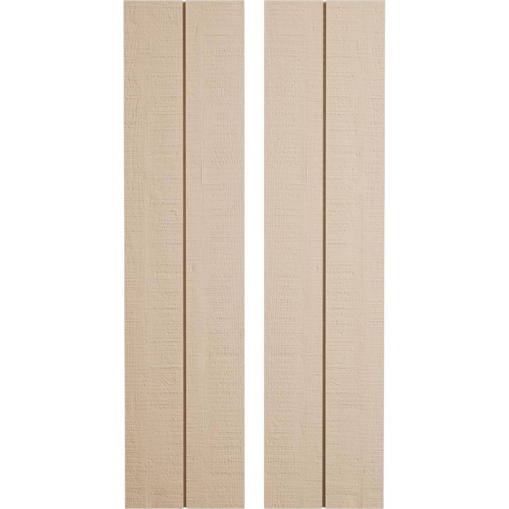 11 in. x 68 in. Timberthane Polyurethane 2-Board Joined Rough Cedar Faux Wood Board-n-Batten Shutters, No Batten Pair price history on PriceWatchPro