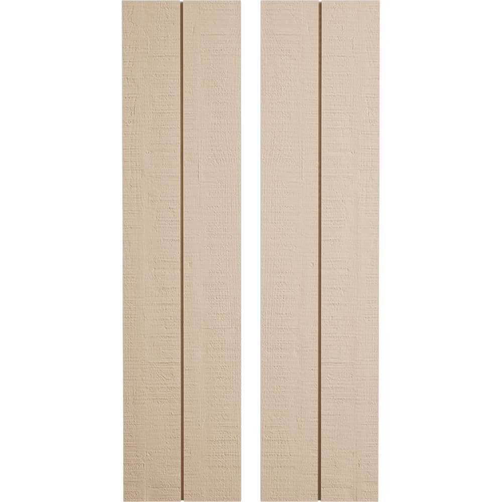 11 in. x 84 in. Timberthane Polyurethane 2-Board Joined Board-n-Batten Rough Cedar Faux Wood Shutters, No Batten Pair price history on PriceWatchPro