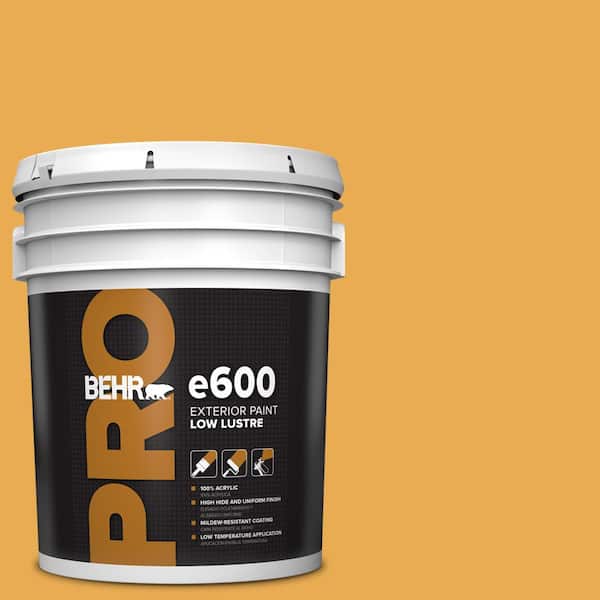 BEHR PRO 5 gal. #BIC-43 Optimist Gold Low Luster Exterior Paint