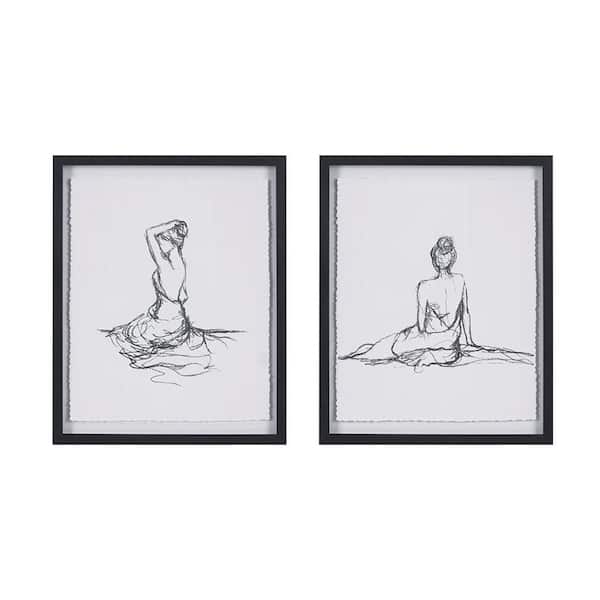 MADISON PARK   絵画 2 Set Black and White Madison Park Sketch Framed by Elise Green