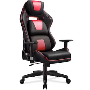 Red Gaming Chair Ergonomic Triple Back Support Breathable Leather Reclining Rocking Computer Chair