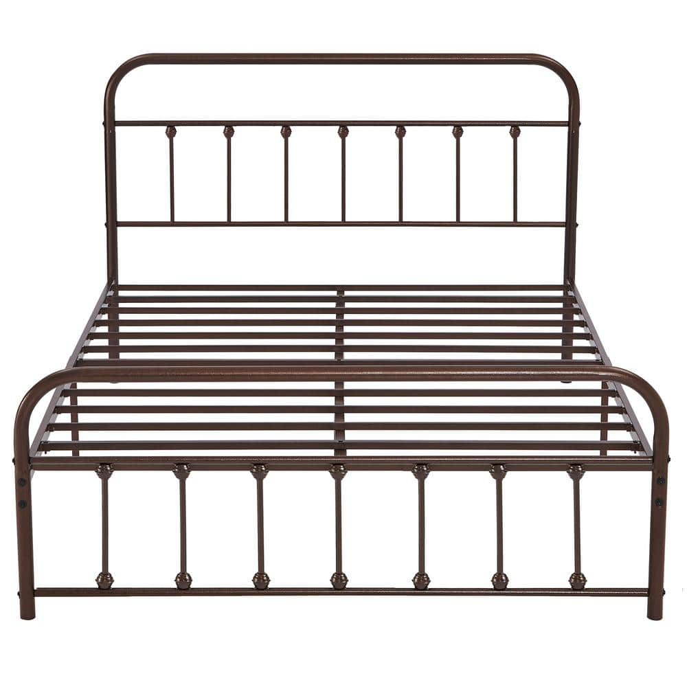 Reviews For VECELO Victorian Bed Frame Bronze Purple, Heavy-Duty Metal ...