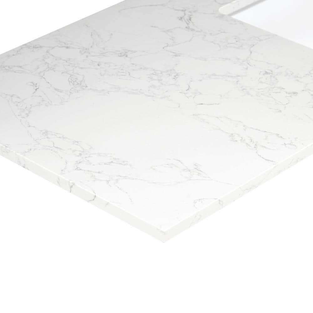 Ceres 31" White Engineered Stone Vanity Top with Undermount Sink