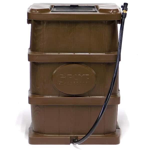 45 Gal. Woodgrain Rain Barrel in Brown