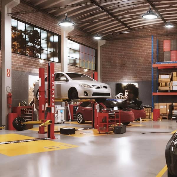 10.4 in. Integrated UFO LED High Bay Light Fixture Garage Light, 4000/5000K, 21000 Lumens 0-Watt to 10-Volt (4-Pack)