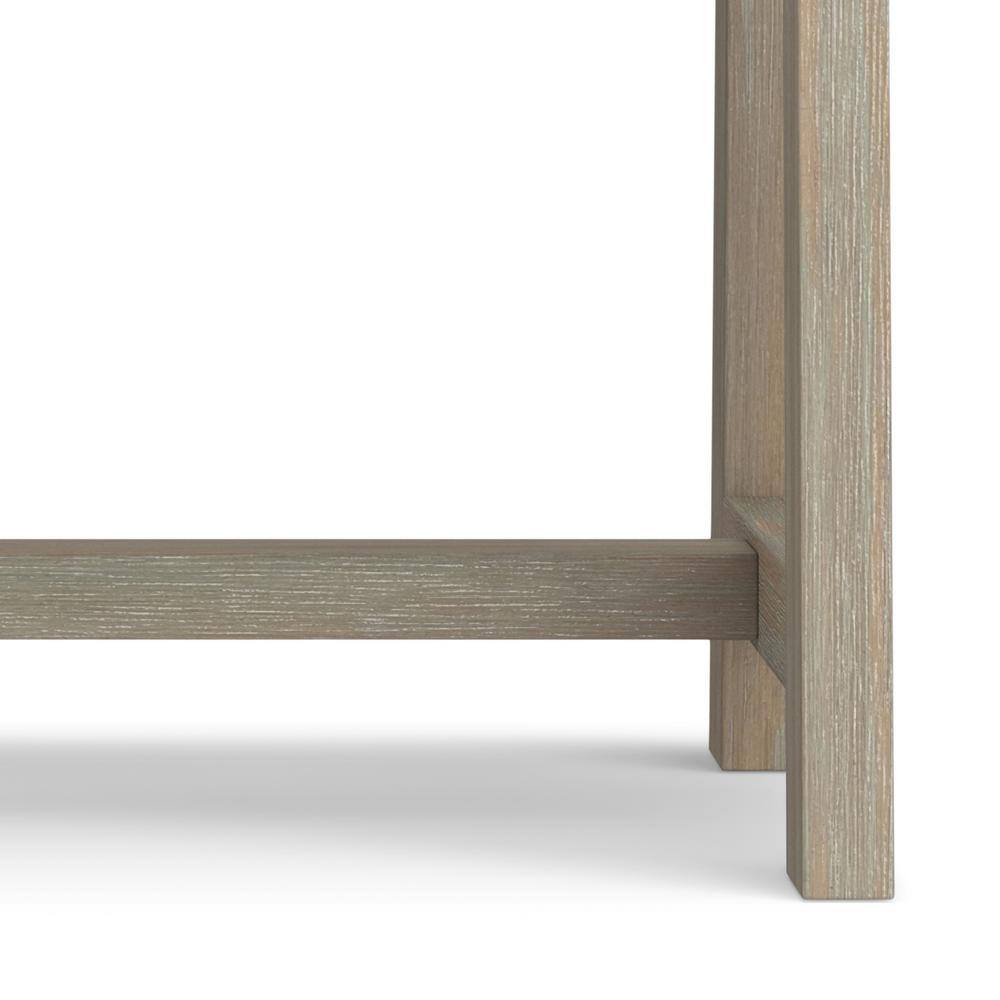 Sawhorse Solid Pine 24" Distressed Grey Modern Industrial Nightstand
