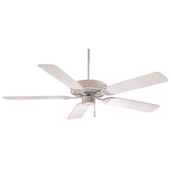 Minka Aire Contractor 42 In Indoor White Ceiling Fan F546 Wh The Home Depot