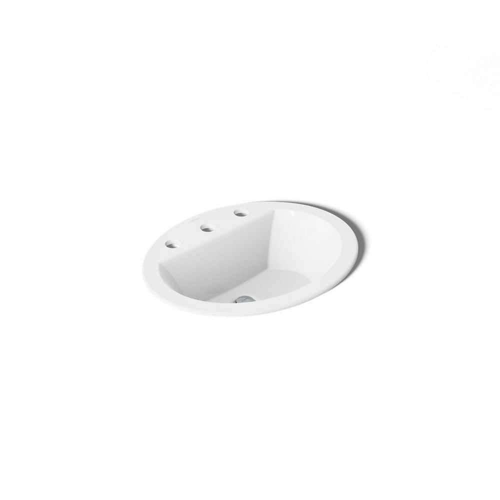 kao@ KOHLER Bryant 20-1/4 in. Oval Drop-In Vitreous China
