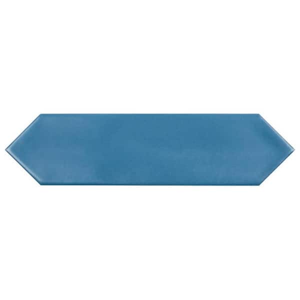 Matte Blue 3 in. x 12 in. Ceramic Picket Wall Tile (9.33 sq. ft./Case)