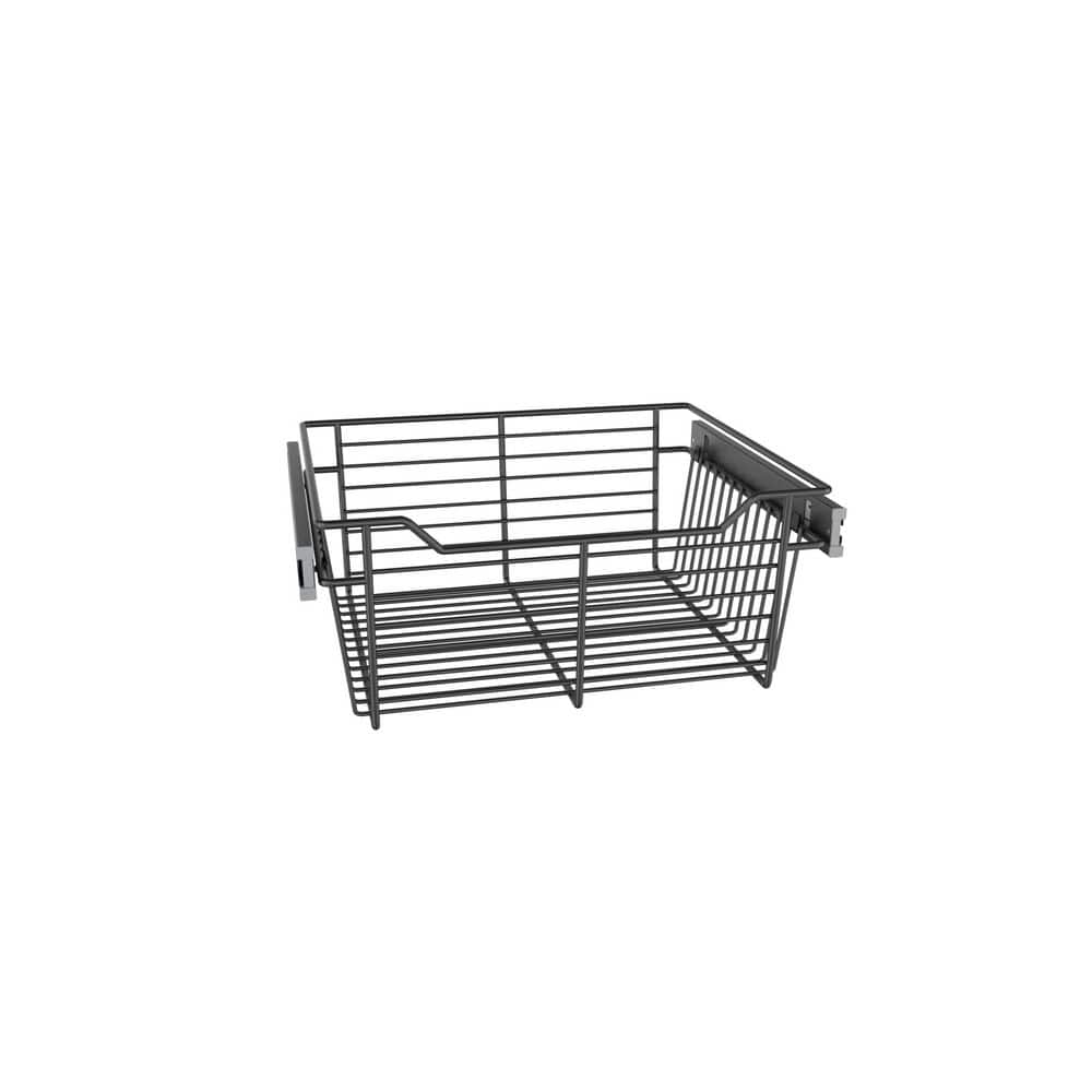 Classic 7.28 in. H x 16.5 in. W Matte Black Aluminum Full-Extension Wire Sliding Basket for Cabinets price history on PriceWatchPro
