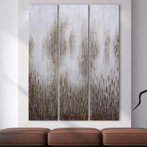 72 in. x 18 in. "Dreamy Field" - Set of 3 Textured Metallic Hand Painted by Martin Edwards Wall Art