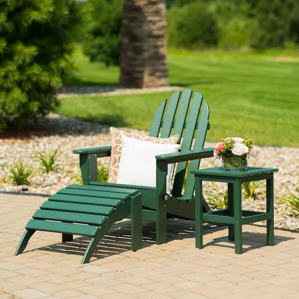 DUROGREEN Icon Forest Green Recycled Plastic Square Side Table