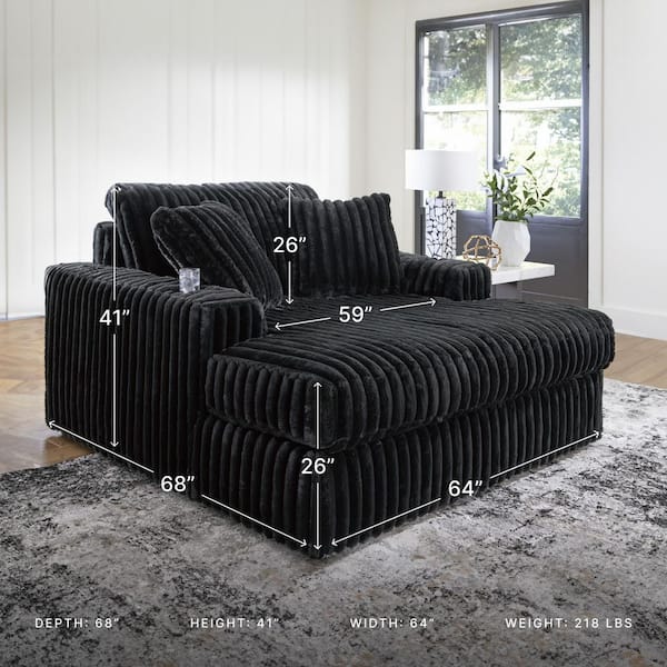 【R20878】India Club & Lounge Signature DESIGN BY ASHLEY Midnight-Madness Black Polyester