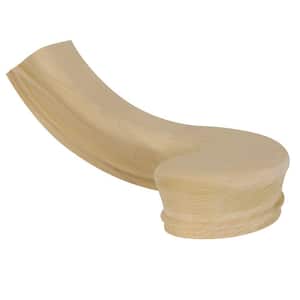 Stair Parts 7240 Unfinished Poplar Left-Hand Turnout Handrail Fitting