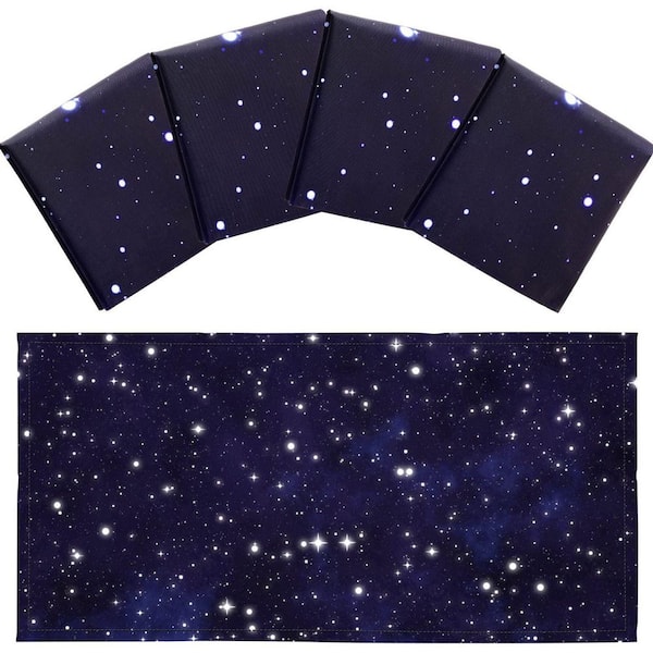 48 in. x 24 in. 4 Packs Drop Fluorescent Light Covers, Panel Magnetic Light Cover for Office Classroom Home (Starry Sky)