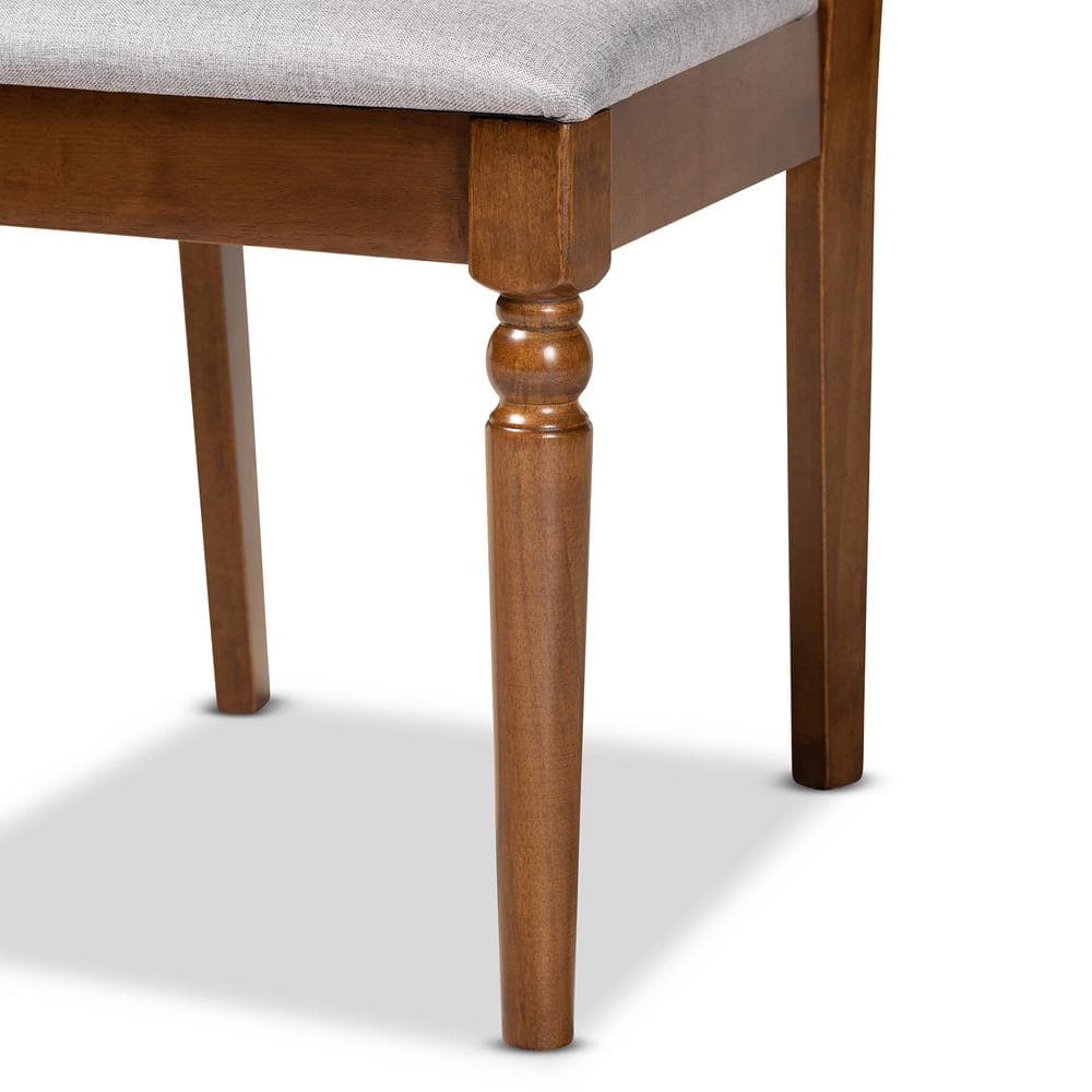 Walnut Brown and Cane Upholstered Low Side Chair