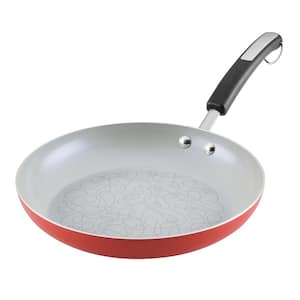 Disney Bon Voyage 9.5 in. Aluminum Ceramic Nonstick Frying Pan, in Red