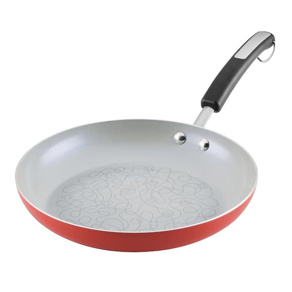 Farberware Disney Bon Voyage 9.5 in. Aluminum Ceramic Nonstick Frying Pan, in Red