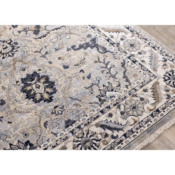 Jovira Collections 2 ft. x 8 ft. Beige Elegant Indoor Runner Rug