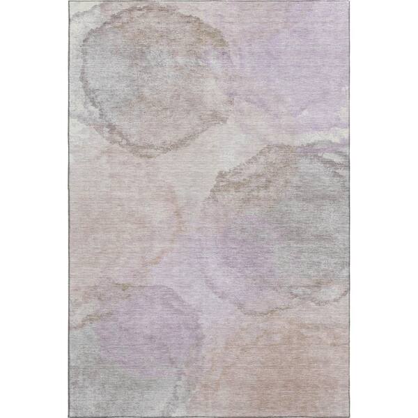 Mayfield Premium Machine Washable Abstract AMF2443 Taupe 10 ft. x 14 ft. Area Rug