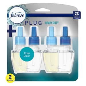 Plug Heavy-Duty Crisp Clean Scent Refills Recharges Air Freshener (Pack of 2)