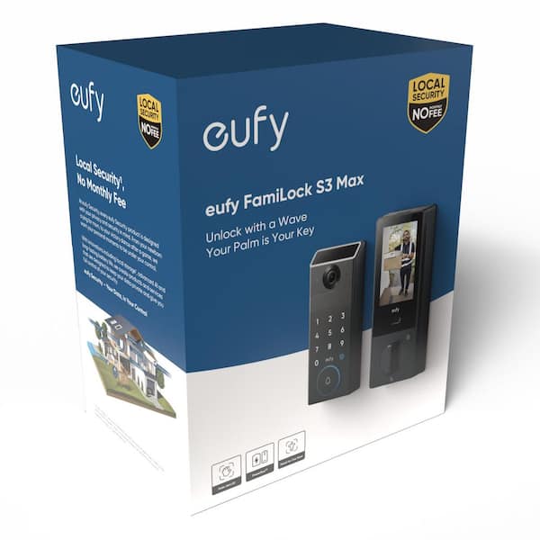 eufy S3 Max Black Thumb-Turn Smart Lock Deadbolt with 2K
