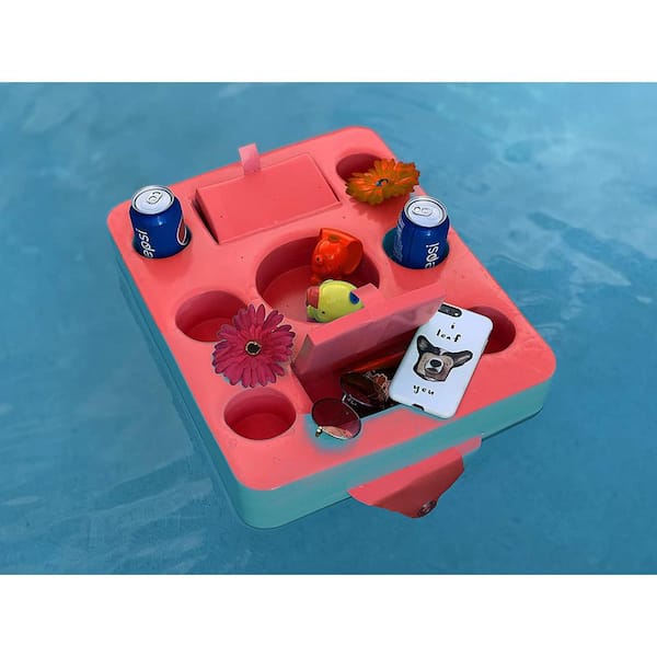 Snack Caddy for Beer, Beverages, and Remote Controls with HOME Cutout  Decoration