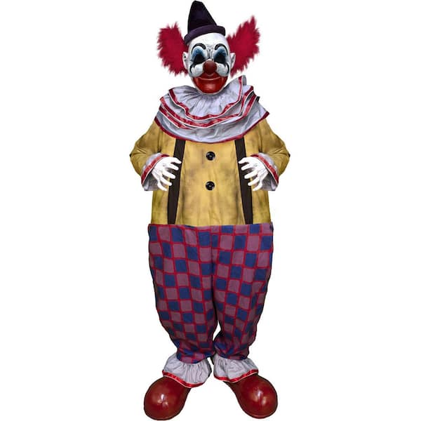 Haunted Hill Farm 78 in. Premium Talking Halloween Puddin The Startling Arms Clown by Tekky