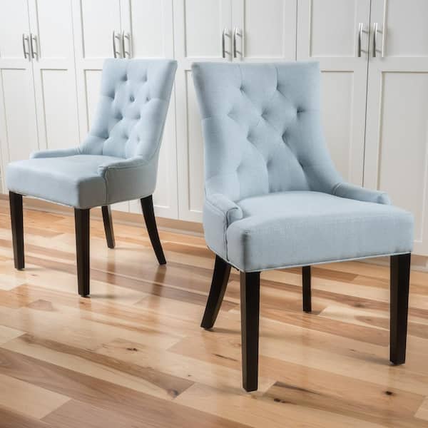 Hayden Light Sky Upholstered Dining Chairs (Set of 2)