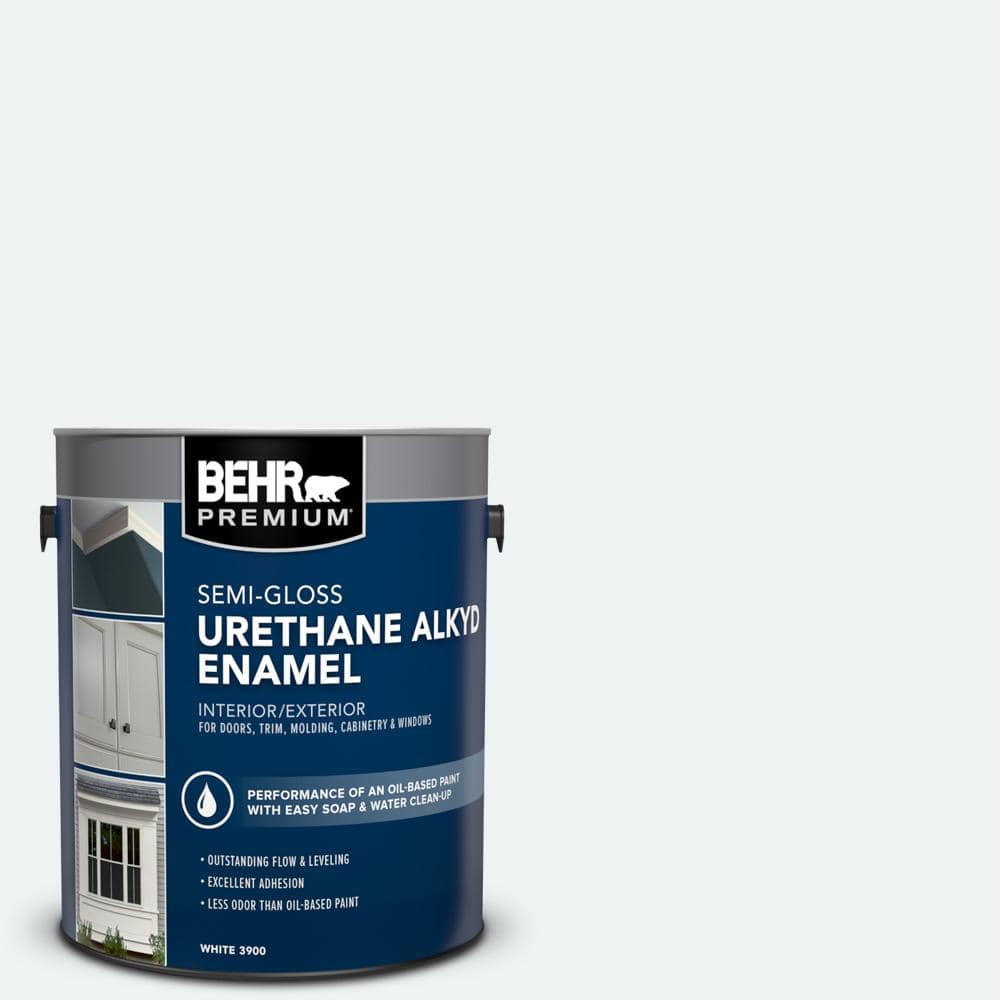1 gal. #BL-W10 Maui Mist Urethane Alkyd Semi-Gloss Enamel Interior/Exterior Paint price history on PriceWatchPro