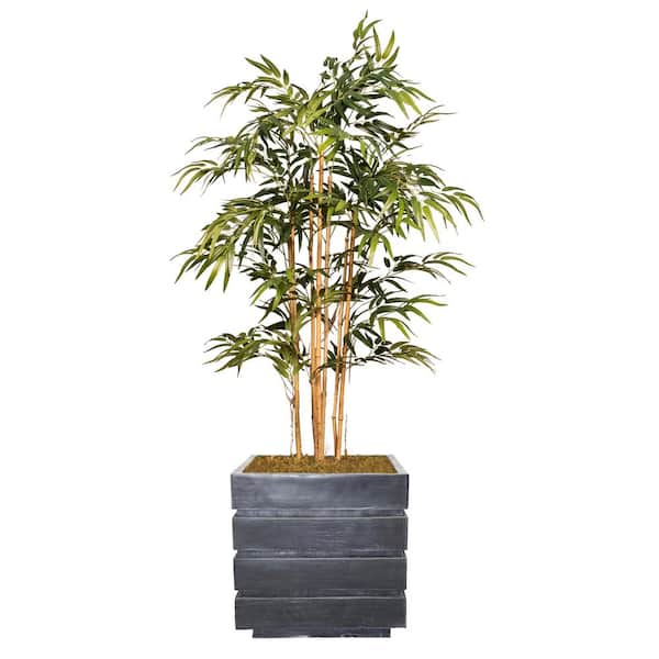 VINTAGE HOME 50 in. High Artificial Bamboo Tree with Fiberstone Planter