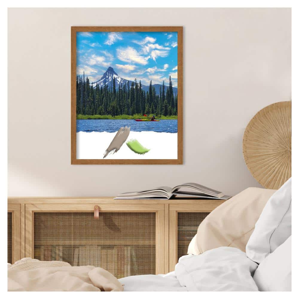 Amanti Art Carlisle Blonde Narrow Wood Picture Frame Opening Size 16x20 in.