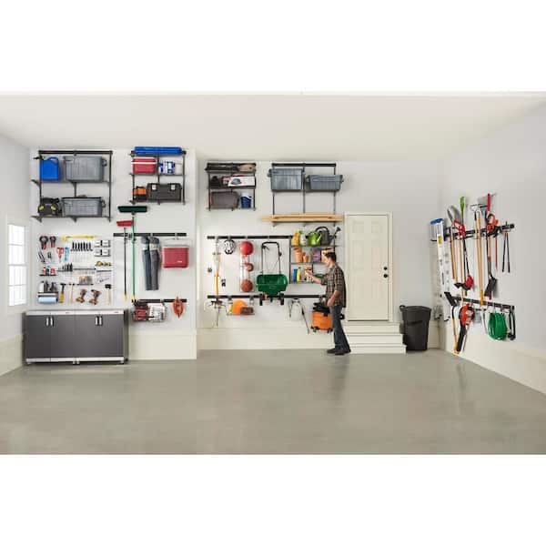 Fasttrack Garage Slat Wall 5 Panel, Rubbermaid Garage Track System Home Depot