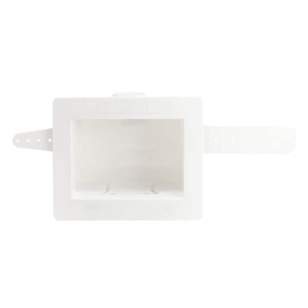 EASTMAN 1/2 in. Dual Drain Single Lever Washing Machine Outlet Box