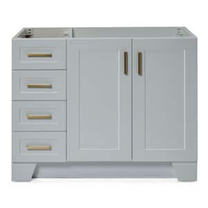 Taylor 42 in. W x 21.5 in. D x 34.5 in. H Freestanding Bath Vanity Cabinet Only in Grey